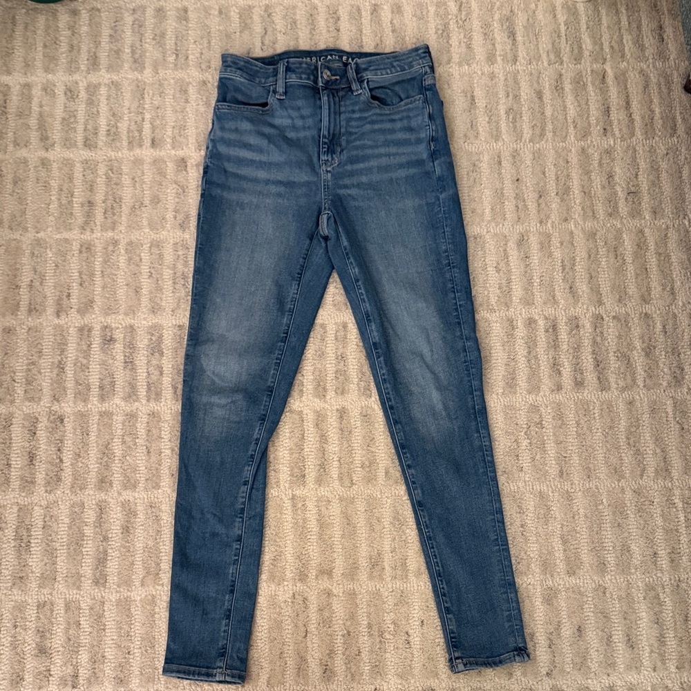 American Eagle Outfitters Women's Dark Blue Skinny Jeans